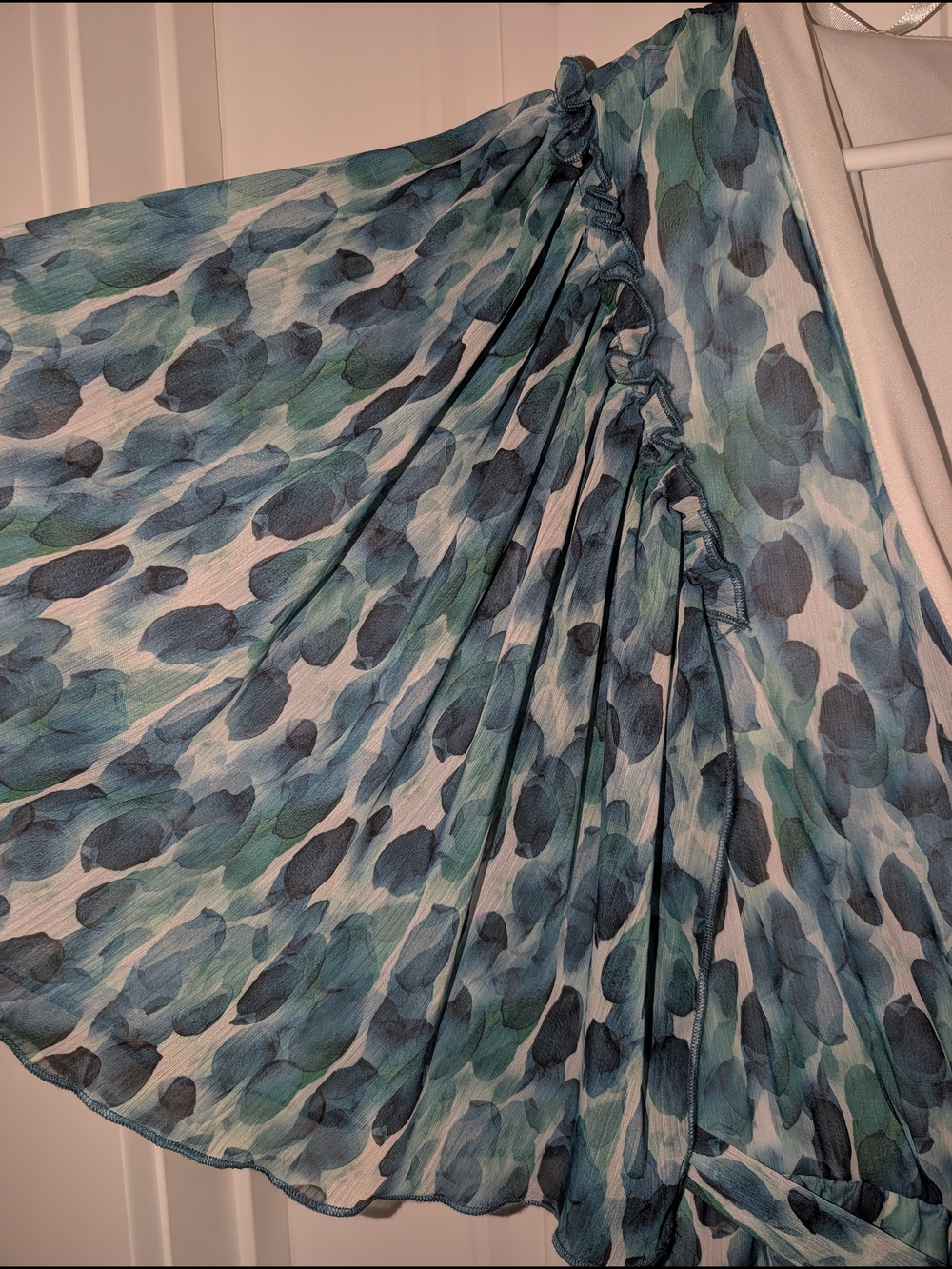 Teal Blue Wrap Jumpsuit - Picture 2 of 3